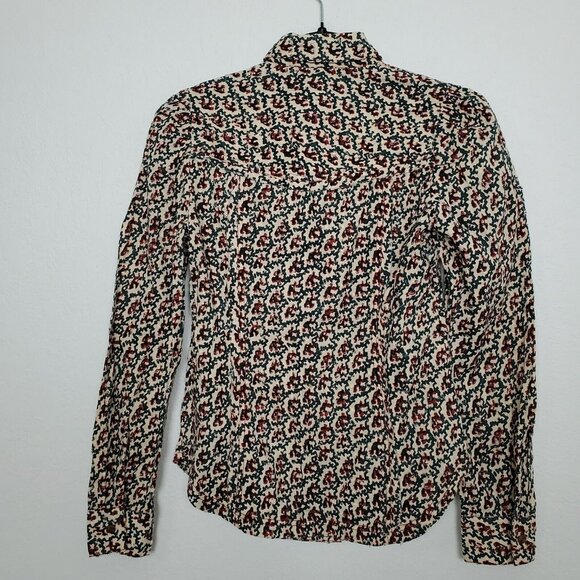 Anthropologie Pilcro Womens Button Front Shirt Size XXS Western Abstract - Picture 7 of 10